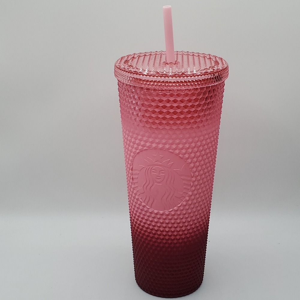Starbucks 2022 Holiday Waxberry Blush Gradient Bling Venti 24 ounce Tumbler